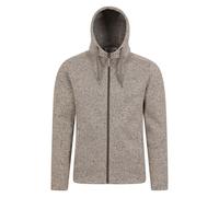Mountain Warehouse Mens Nevis Fleece Full Zip Hoodie - Beige - Beige - 4XL