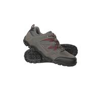 Mountain Warehouse Outdoor Mens Walking Shoes - Suede Mesh Upper Footwear, Cushioned EVA Footbed, Rubber Outsole - for Spring Summer, Hiking, Camping, Travelling Dark Grey Adult Shoe Size 8