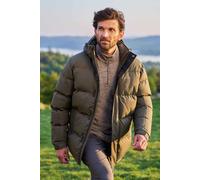 Mountain Warehouse Snow Mens Jacket - Water Resistant Raincoat, Adjustable Hood, Hem & Cuffs, Warm Puffer Coat - Best for Winter Travelling, Walking & Daily Use Dark Khaki S