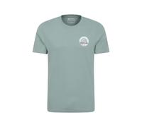 Mountain Warehouse Mens Padstow Printed Organic T-Shirt - Pale Green - L - Pale Green