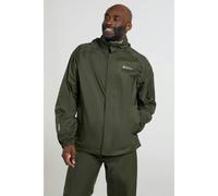 Mountain Warehouse Mens Pakka II Waterproof Jacket - Dark Khaki - XXS - Dark Khaki - 100% Polyamide