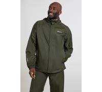 Mountain Warehouse Mens 'Pakka II' Waterproof Packable Breathable Hooded Full Zip Jacket Forest Green - Size 2XS