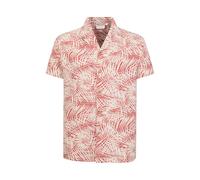 Mountain Warehouse Mens Palm Leaf Beach Shirt - Dark Red/White - S - Dark Red/White - 52% Viscose/48% Cotton