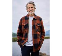 Mountain Warehouse Mens Pinn Flannel Borg Lined Shirt (Burnt Orange) - Size 4XL