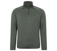 Mountain Warehouse Mens Power Quarter Zip Midlayer - Khaki Green - Khaki Green - 3XL