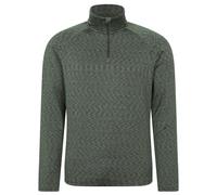 Mountain Warehouse Mens Power Quarter Zip Midlayer - Khaki Green - Khaki Green - XXS