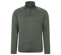 Mountain Warehouse Mens Power Quarter Zip Midlayer - Khaki Green - L - Khaki Green - 92% Polyester/8% Elastane