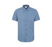 Mountain Warehouse Mens Preston Illustration Palm Tree Shirt - Blue - S - Blue - 100% Organic Cotton
