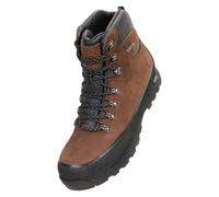 Mountain Warehouse Mens Quest Nubuck IsoGrip Hiking Boots - Brown - 7 UK - Brown - 70% Nubuck Leather/10% Rubber/10% PU/10% Textile