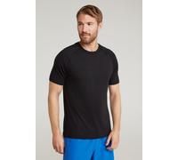Mountain Warehouse Mens Quick Dry Active T-Shirt - Lightweight & Breathable Top with Quick Dry Properties - Spring Camping, Outdoors, Travelling & Hiking Black L