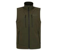Mountain Warehouse Mens Radius Softshell Gilet - Khaki Brown - XS - Khaki Brown - 91% Polyester/9% Elastane