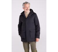 Mountain Warehouse Ranger Mens Padded Parka - Water-Resistant Coat with Adjustable Hood Pockets & Cuffs - Autumn Winter, Outdoors, Travelling & Hiking Black XL