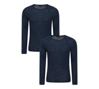 Mountain Warehouse Mens Round Neck Base Layer Cosy Long Sleeve Merino Top 2 Pack