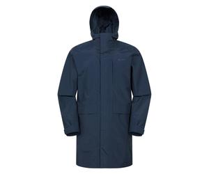 Mountain Warehouse Mens Scope Long Length Waterproof Jacket - Navy - M - Navy - 100% Mixed
