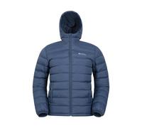 Mountain Warehouse Mens Seasons Faux Fur Lined Padded Jacket - Navy - XXS - Navy - 100% Polyamide