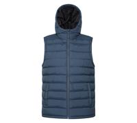 Mountain Warehouse Seasons Mens Hooded Padded Gilet - Water-resistant Isotherm Sleeveless Jacket with Side Pockets - Spring Summer, Outdoors, Travelling & Camping Navy M