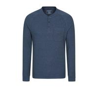 Mountain Warehouse Mens Selby Waffle Henley T-Shirt - Navy - M - Navy