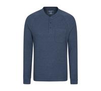 Mountain Warehouse Men's Selby Waffle Henley Tee Long Sleeved Casual T-Shirt