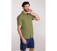 Mountain Warehouse Mens Shirt Coconut Slub Texture Short Sleeved Cotton Tee Top