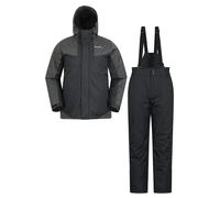 Mountain Warehouse Mens Ski Jacket & Trousers - Black - XS - Black - 100% Polyester