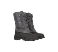 Mountain Warehouse Plough Mens Snow Boots - Breathable Snowboots, Snowproof Mens Boots, Durable Textile, Rubber Outsole Winter Shoes - For Holidays In Cold Weather Grey Adult Shoe Size 11