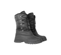 Mountain Warehouse Plough Mens Snow Boots - Breathable Snowboots, Snowproof Mens Boots, Durable Textile, Rubber Outsole Winter Shoes - For Holidays In Cold Weather Black Adult Shoe Size 11