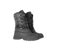 Mountain Warehouse Plough Mens Snow Boots - Breathable Snowboots, Snowproof Mens Boots, Durable Textile, Rubber Outsole Winter Shoes - For Holidays In Cold Weather Black Adult Shoe Size 8