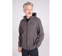 Mountain Warehouse Reykjavik Textured Mens Windproof Softshell - Water-resistant Fleece Lined Rain Jacket, Adjustable Fit - For Spring Summer Walking & Outdoors Dark Brown XS