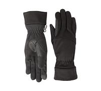 Mountain Warehouse Mens Softshell Touchscreen Glove - Touch sensitive Pads & Gripped Palm - Best for Autumn Winter Cycling, Running, Camping & Hiking Black S