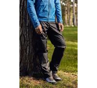 Mountain Warehouse Spray Mens Waterproof Overtrousers - Lightweight Ripstop Rain Pants with Half Zip Side Legs - for Autumn, Winter & Outdoors Black XXL
