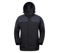 Mountain Warehouse Mens Storm 3 in 1 Waterproof Jacket - Grey - XS - Grey - 80% Polyester/10% Nylon/10% Mesh