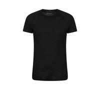 Mountain Warehouse Mens Summit II Base Layer Top - Black - Black - XXS - 50% Merino Wool/50% Polyester