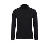 Mountain Warehouse Mens Summit Merino Wool Funnel Neck Thermal Top - Black - 4XL - Black - 100% Mixed