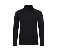 Mountain Warehouse Mens Summit Merino Wool Funnel Neck Thermal Top - Black - XL - Black