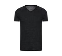 Mountain Warehouse Mens Summit Merino Wool Thermal Top - Black - XS - Black - 100% Merino Wool