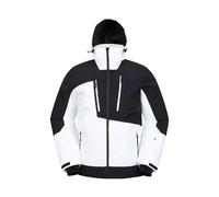 Mountain Warehouse Mens Supernova Waterproof Ski Jacket - Off White - L - Off White - 100% Polyester