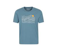 Mountain Warehouse Men's T-Shirt Linear Mountain Print Lightweight Top