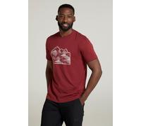 Mountain Warehouse Men's T-Shirt Linear Mountain Print Lightweight Top