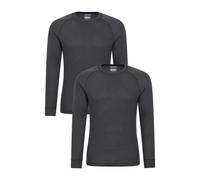 Mountain Warehouse Talus Mens Baselayer Top 2-Pack - Grey - Grey - Size: M