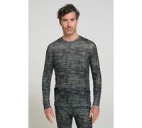 Mountain Warehouse Mens Talus Camouflage Thermal Top - Khaki Green - XXS - Khaki Green - 100% Polyester