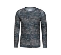 Mountain Warehouse Mens Talus Printed Long-Sleeved Thermal Top - Black - Black - XS