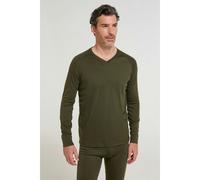 Mountain Warehouse Mens Talus V Neck Thermal Top - Khaki Green - Khaki Green - M