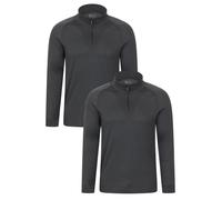 Mountain Warehouse Men's Talus Zip Neck Base Layer Top Long Sleeved Winter Tee