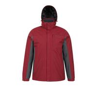 Mountain Warehouse Mens Thunderstorm 3 in 1 Waterproof Jacket - Red - L - Red - 100% Polyester