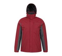 Mountain Warehouse Mens Thunderstorm 3 in 1 Waterproof Jacket - Red - S - Red