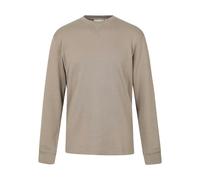 Mountain Warehouse Mens Tillsbury Textured Waffle Crew Neck Long-Sleeved Sweatshirt - Dark Beige - S - Dark Beige - 60% Cotton/40% Polyester