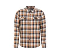 Mountain Warehouse Mens Trace Flannel Long-Sleeved Shirt - Mustard - XS - Mustard - 100% Cotton