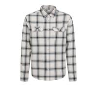 Mountain Warehouse Mens Trace Flannel Long-Sleeved Shirt - Off White - 4XL - Off White - 100% Cotton