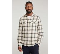 Mountain Warehouse Mens Trace Flannel Long-Sleeved Shirt - Off White - 4XL - Off White