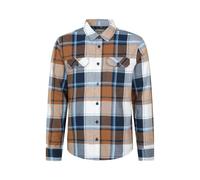 Mountain Warehouse Mens Trace Flannel Long-Sleeved Shirt - Tan - S - Tan - 100% Cotton